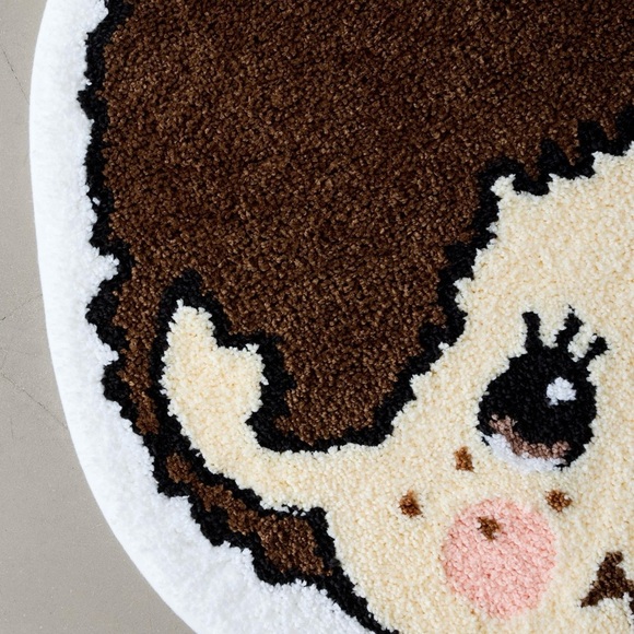NWT Monchhichi Girl Head Shaped Rug - Picture 4 of 7